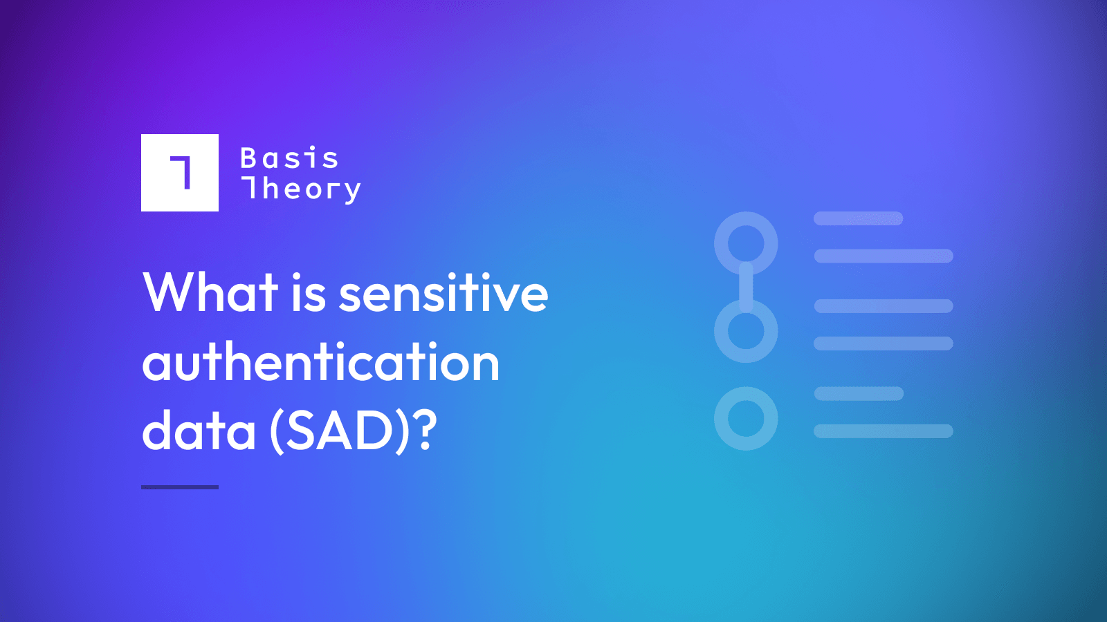 Blog image title What is sensitive authentication data (SAD) for PCI DSS?