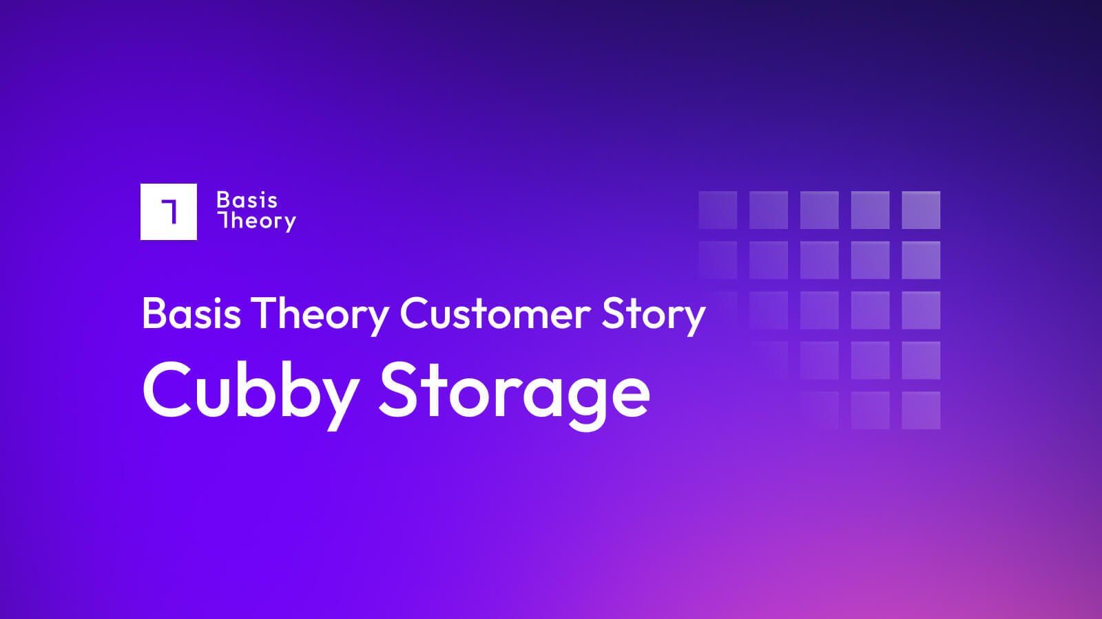 Cubby storage