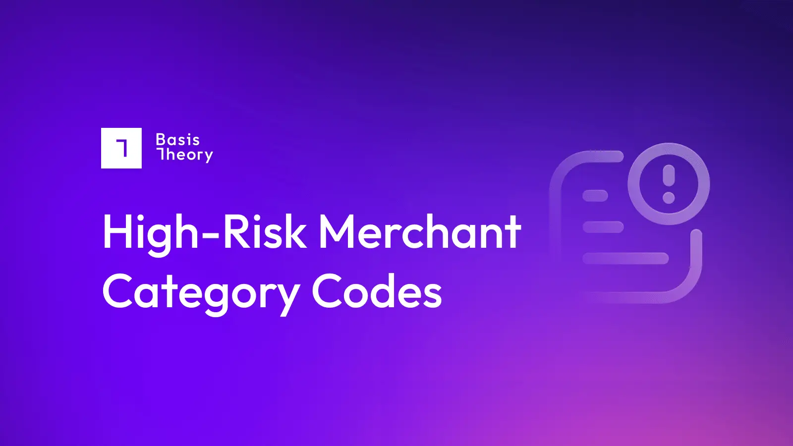 High-risk Merchant Category Codes